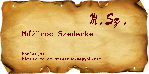 Móroc Szederke névjegykártya